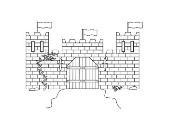 Preview of Castle Coloring Pages and Descriptive Language Writings