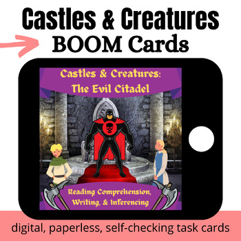 Preview of Castle & Creatures, The Evil Citadel: Reading Comprehension Book 11 BOOM Cards