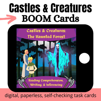 Preview of Castle & Creatures, The Haunted Forest: Reading Comprehension Book 9 BOOM Cards