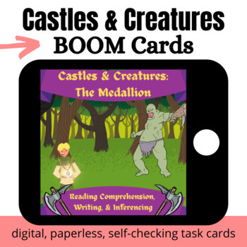 Preview of Castle & Creatures, The Medallion: Reading Comprehension Book 2 BOOM Cards