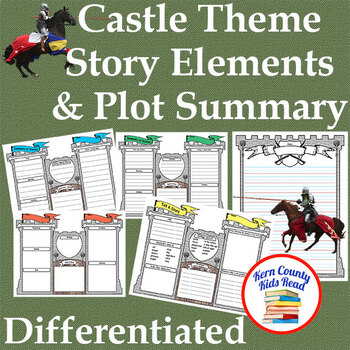 Preview of Castle Story Elements Plot Summary Graphic Organizer & Narrative Writing