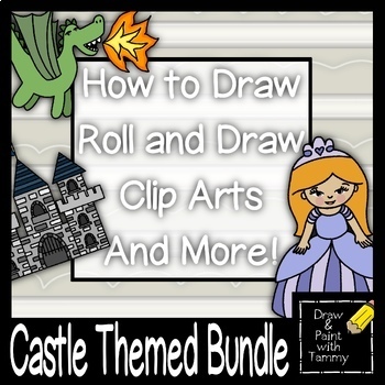 Preview of Castle themed Art and Design Bundle with Roll and Draw Art Sub