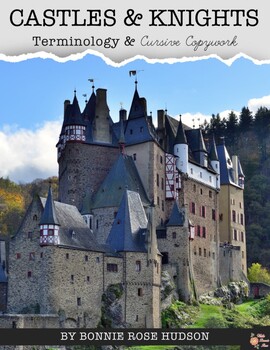 Preview of Castles & Knights Terminology & Cursive Copywork