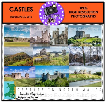 Preview of Castles Photo Set {Educlips}