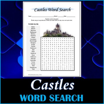 Preview of Castles Word Search Puzzle