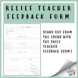 Casual Relief Teacher Feedback Form