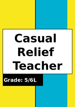 Preview of Casual Relief Teacher Folder (FOR CLASSROOM TEACHERS)
