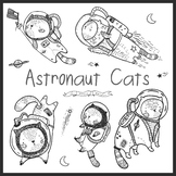 Cat Astronaut Clip Art, Astronaut Clipart, Space Clip Art,
