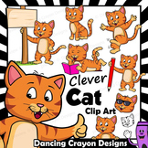 Cat Clip Art with Signs - letter C in Alphabet Animal Series