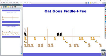 Preview of Cat Goes Fiddle - I - Fee flipchart