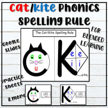Preview of Cat Kite Phonics Spelling Rule for blended instruction