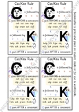 Cat Kite Rule Bookmark C vs K Spelling Rule OG