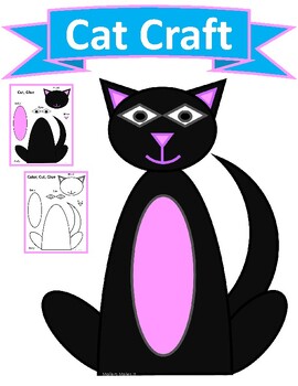 Cat Craft Template, cut and glue by Mollers Makes It | TPT