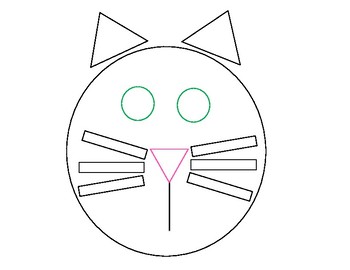 Preview of Cat Shape Trace Practice