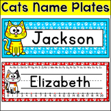 Cat Theme Editable Desk Name Tags