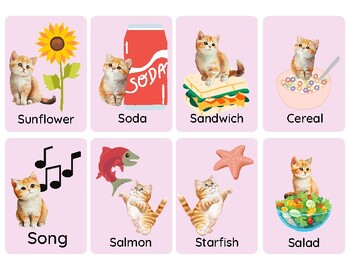 Cat Themed Initial /s/ Flash cards by Rock Therapeutic Services | TPT