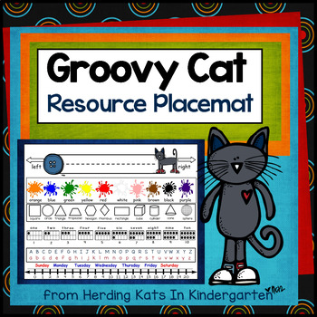 Preview of Groovy Cat Themed Resource Mats