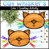 Cat Whiskers Math Activity for Colors, Counting, & Addition