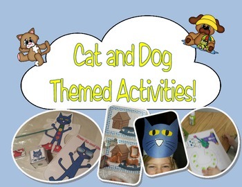 Preview of Cat and Dog Themed Activities, Games, Pocket Chart manipulatives, and more