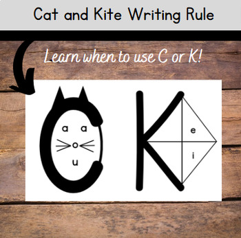 Preview of Cat and Kite Rule Poster - C or K poster