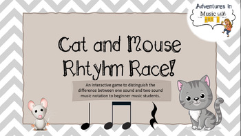 Preview of Cat and Mouse Rhythm Race, distinguish between one sound or two
