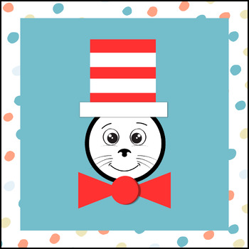 Preview of Cat in the Hat Craft for Kids - Dr. Seuss Craft Template
