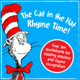 Cat in the Hat Rhyming Worksheet Pack