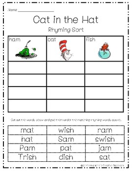 Kindergarten Phonics- The Cat In The Hat- WebQuest | Create WebQuest