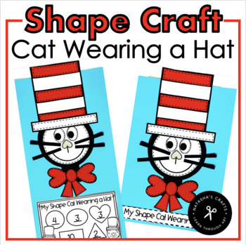 Preview of Cat Wearing a Hat Shape Craft