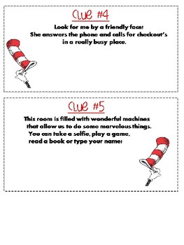 Cat in the hat school scavenger hunt by Page 394 Creations | TPT