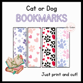 Cat or Dog Pawprint Bookmarks | Pet | Animal