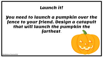 Preview of Catapult STEM Challenge - FALL/HALLOWEEN/PUMPKIN Themed