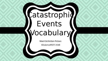 Preview of Catastrophic Events Vocabulary
