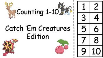 Preview of Catch 'Em Creatures Counting Adapted Book 3