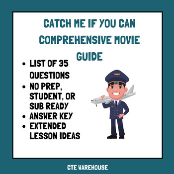 Preview of Catch Me If You Can - Comprehensive Movie Guide -Answer Key & Extended Lessons