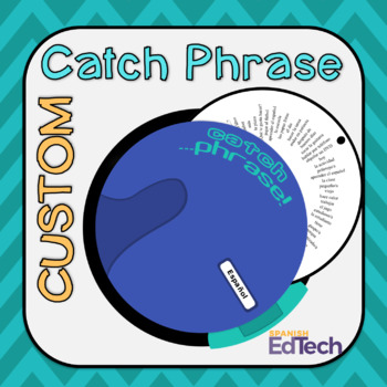 Preview of Catch Phrase Custom Disc Template Vocabulary Review Game (Mac/PC Template)