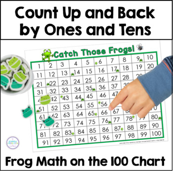 Preview of Hundred Chart Addition and Subtraction - Frog Math Games and Activities