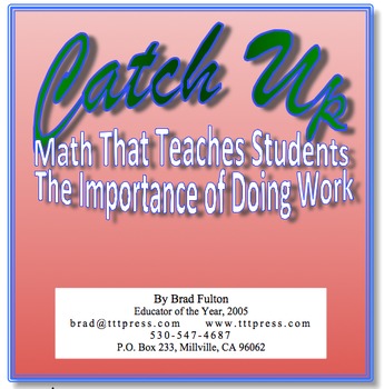 Preview of Catch Up: Helping Students Understand the Importance of Completing Work