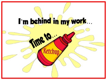 Catch-Up "Ketchup" Folder for Work by sisterswithkids | TPT