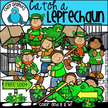 Preview of Catch a Leprechaun Clip Art Set - Chirp Graphics