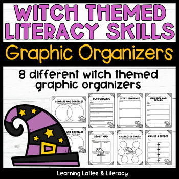 Preview of Catch a Witch Reading Activity Halloween Room Broom Halloween Graphic Organizers