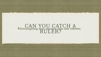 Preview of Catch a falling ruler