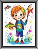 Catch of the Day: Fishing Coloring Pages for Kids & Adults