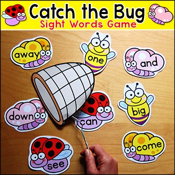 Preview of Catch the Bug Sight Words Game - Fun Whole Class or Small Group Spring Activity