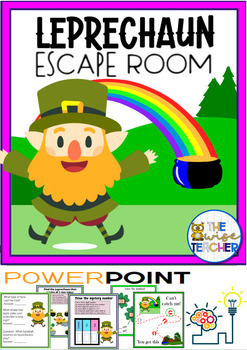 Preview of Catch the Leprechaun - St Patricks Day Interactive Escape Room Task Cards