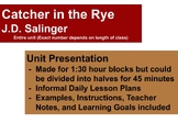 Catcher in the Rye - Unit Presentation - Unit/Lesson Plan