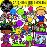 Catching Butterflies Clipart {Creative Clips Clipart}