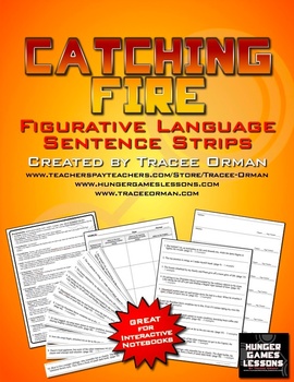 Preview of Catching Fire Figurative Language Sentence Strips