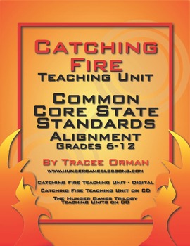 Preview of Catching Fire Teaching Unit Common Core Standards Alignment FREE