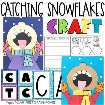 Preview of Catching Snowflakes Craft January Winter Activity